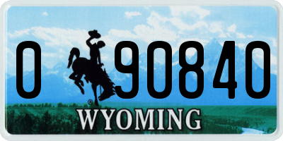WY license plate 090840