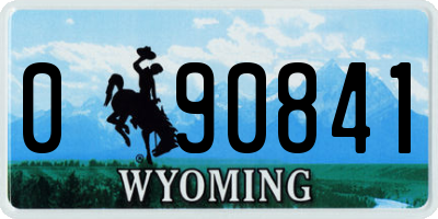 WY license plate 090841