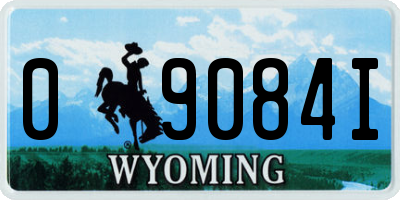 WY license plate 09084I