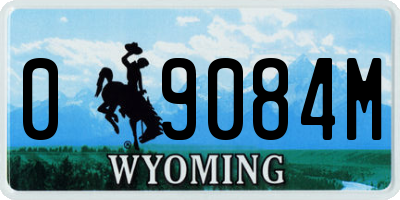 WY license plate 09084M