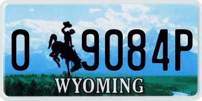 WY license plate 09084P