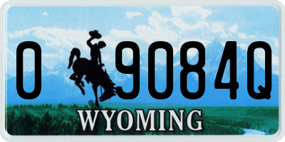 WY license plate 09084Q