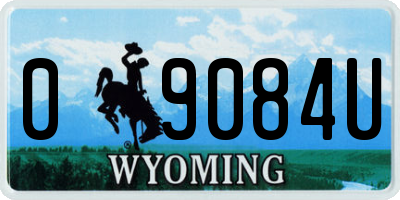 WY license plate 09084U