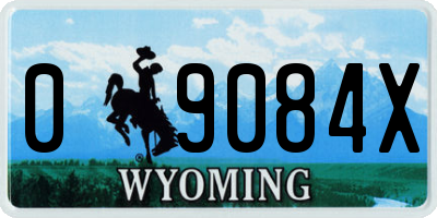 WY license plate 09084X