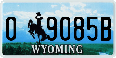 WY license plate 09085B