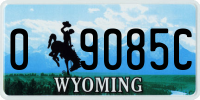 WY license plate 09085C