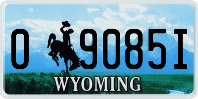 WY license plate 09085I