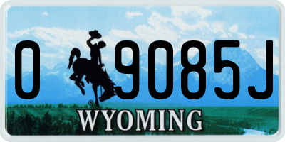 WY license plate 09085J