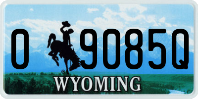 WY license plate 09085Q