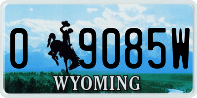 WY license plate 09085W