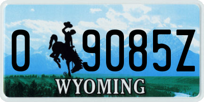 WY license plate 09085Z