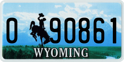 WY license plate 090861