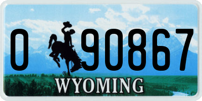 WY license plate 090867