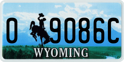 WY license plate 09086C