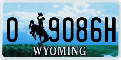 WY license plate 09086H