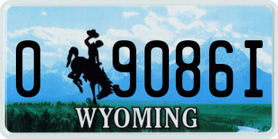 WY license plate 09086I