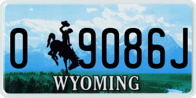 WY license plate 09086J