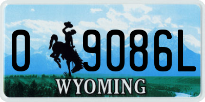 WY license plate 09086L