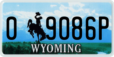 WY license plate 09086P