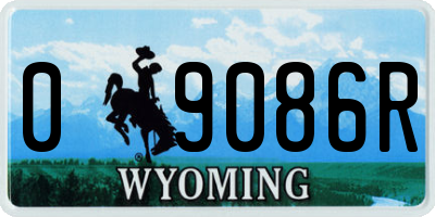 WY license plate 09086R