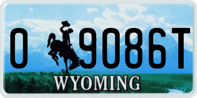 WY license plate 09086T