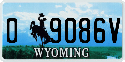 WY license plate 09086V