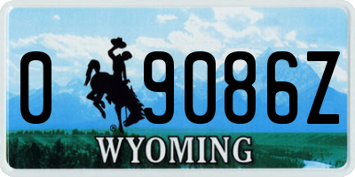 WY license plate 09086Z