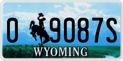 WY license plate 09087S