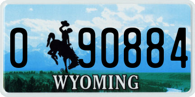 WY license plate 090884