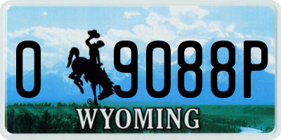 WY license plate 09088P