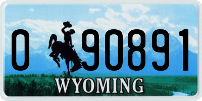WY license plate 090891