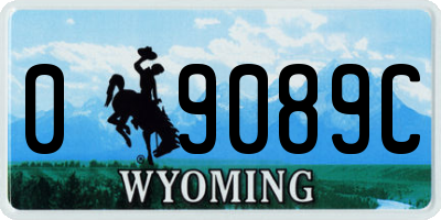 WY license plate 09089C