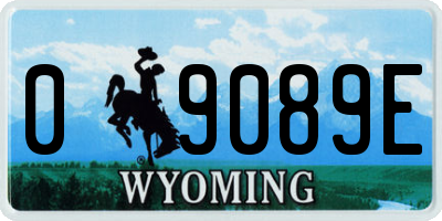 WY license plate 09089E