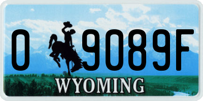 WY license plate 09089F