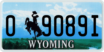 WY license plate 09089I