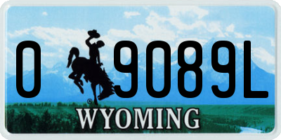 WY license plate 09089L