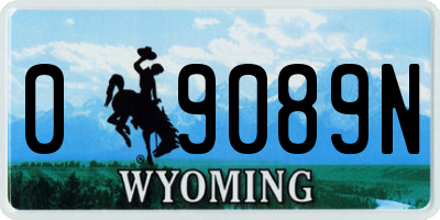 WY license plate 09089N
