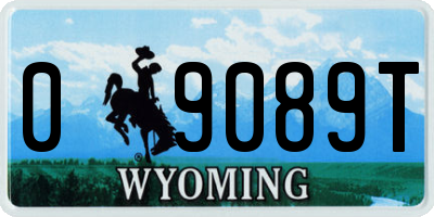 WY license plate 09089T
