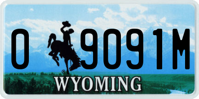WY license plate 09091M