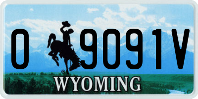 WY license plate 09091V