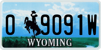 WY license plate 09091W