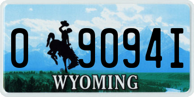 WY license plate 09094I