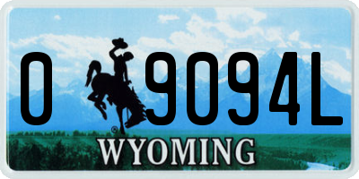 WY license plate 09094L