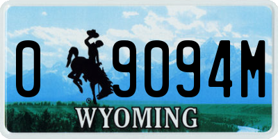 WY license plate 09094M
