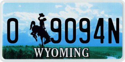 WY license plate 09094N