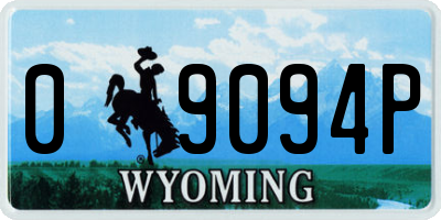 WY license plate 09094P