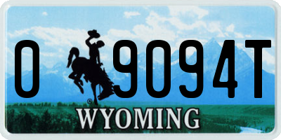 WY license plate 09094T