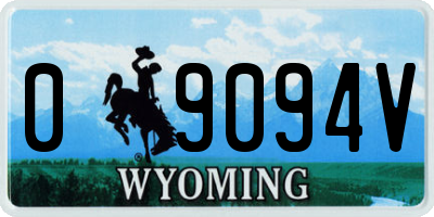 WY license plate 09094V
