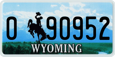 WY license plate 090952