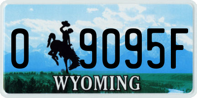 WY license plate 09095F